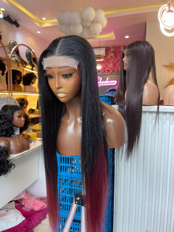 Simple Straight 2-Tone Wig
