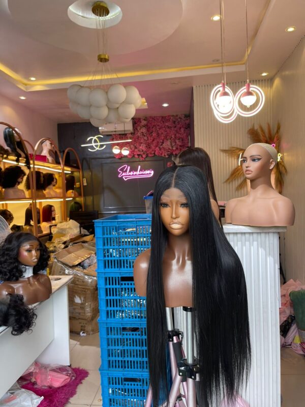 Chinese Straight Wig – Kim K Closur - Image 5