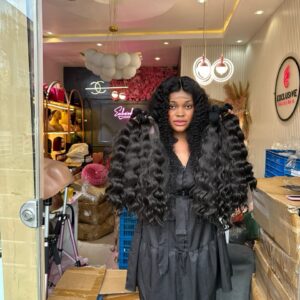 Malaysian Body Wave bundle with closure.