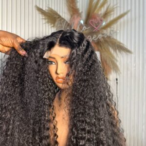 Human Hair Indian Curls Wig – 4×4 Closure 