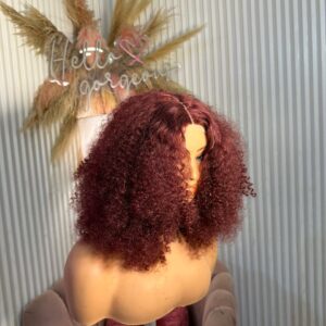 Tiny Pixie Curls Wig – Wine Color 