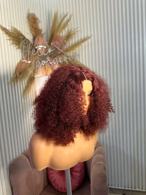 Tiny Pixie Curls Wig – Wine Color  - Image 2