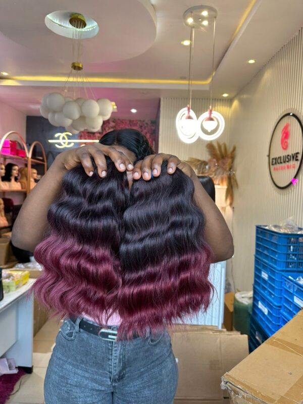 Deal A5 – Wine Colored New York Body Wave (12")