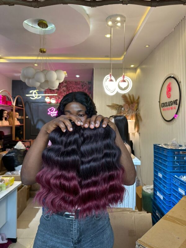 Deal A5 – Wine Colored New York Body Wave (12") - Image 2